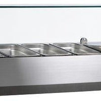 Omcan - 47" Refrigerated Topping Rail with Glass Guard - RS-CN-0004-P