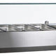 Omcan - 47" Refrigerated Topping Rail with Glass Guard - RS-CN-0004-P