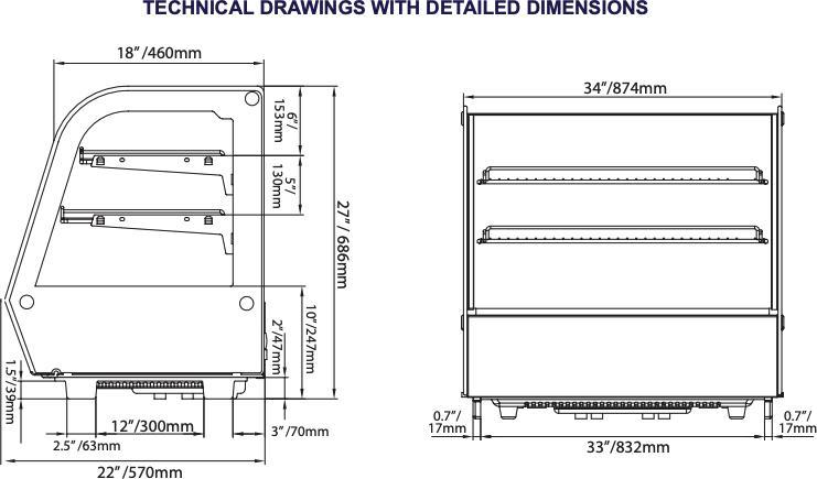 Omcan - 48" Countertop Refrigerated Display with 202 L Capacity - RS-CN-0202-4