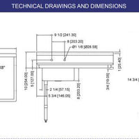 Omcan - 48” Left Side Undercounter Dish Table/Sink - 40189