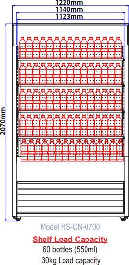 Omcan - 48" Open Refrigerated Floor Display Case - RS-CN-0700