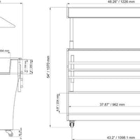 Omcan - 48" Stainless Steel Display Warmer/Buffet Trolley with 1210 L Capacity - DW-CN-1210