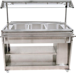 Omcan - 48" Stainless Steel Display Warmer/Buffet Trolley with 1210 L Capacity - DW-CN-1210