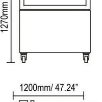 Omcan - 48" Standing Cubed Glass Refrigerated Display Case with Square Edge - RS-CN-0370-S