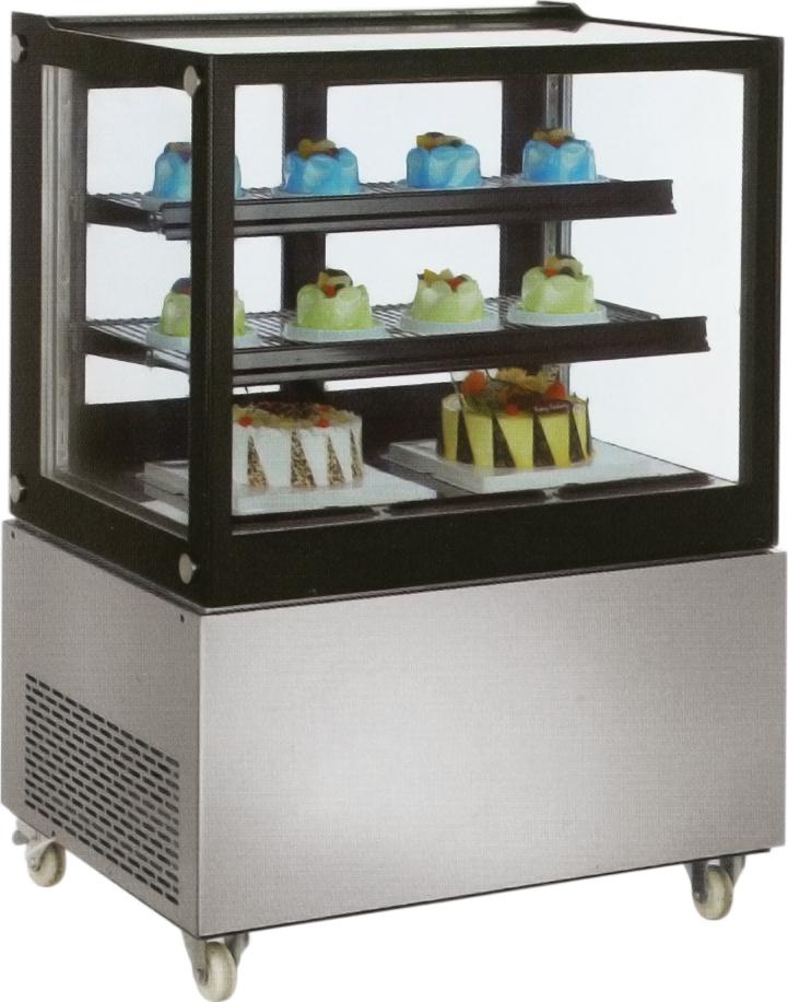Omcan - 48" Standing Cubed Glass Refrigerated Display Case with Square Edge - RS-CN-0370-S