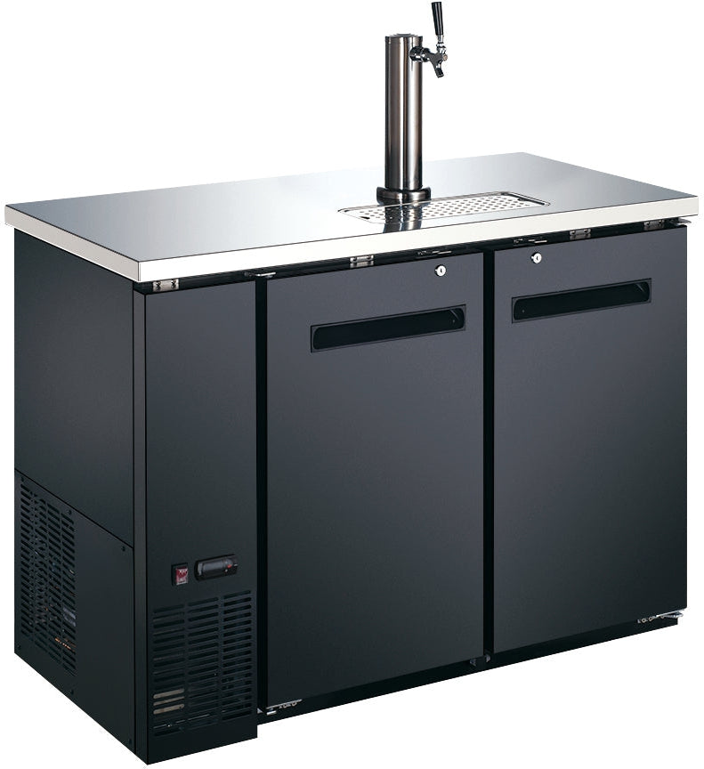 Omcan - 49" Solid Door Bottle Keg Cooler with Beer Dispenser (11.8 cu. ft.) - BB-CN-0012-DH