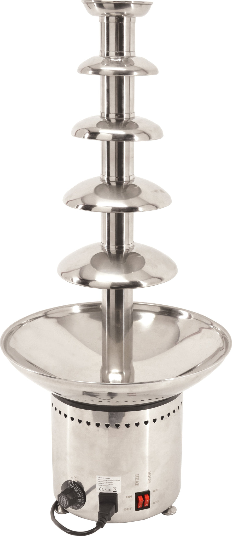 Omcan - 5-Tier Stainless Steel Chocolate Fountain - CF-CN-0005
