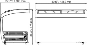 Omcan - 50" Ice Cream Display Freezer - FR-CN-1245