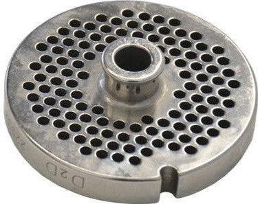Omcan - #56 (4 mm) Stainless Steel Meat Grinder Plate with Hub - 11184