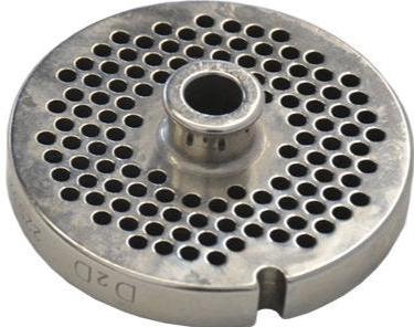 Omcan - #56 (6.4 mm) Stainless Steel Meat Grinder Plate with Hub - 11186