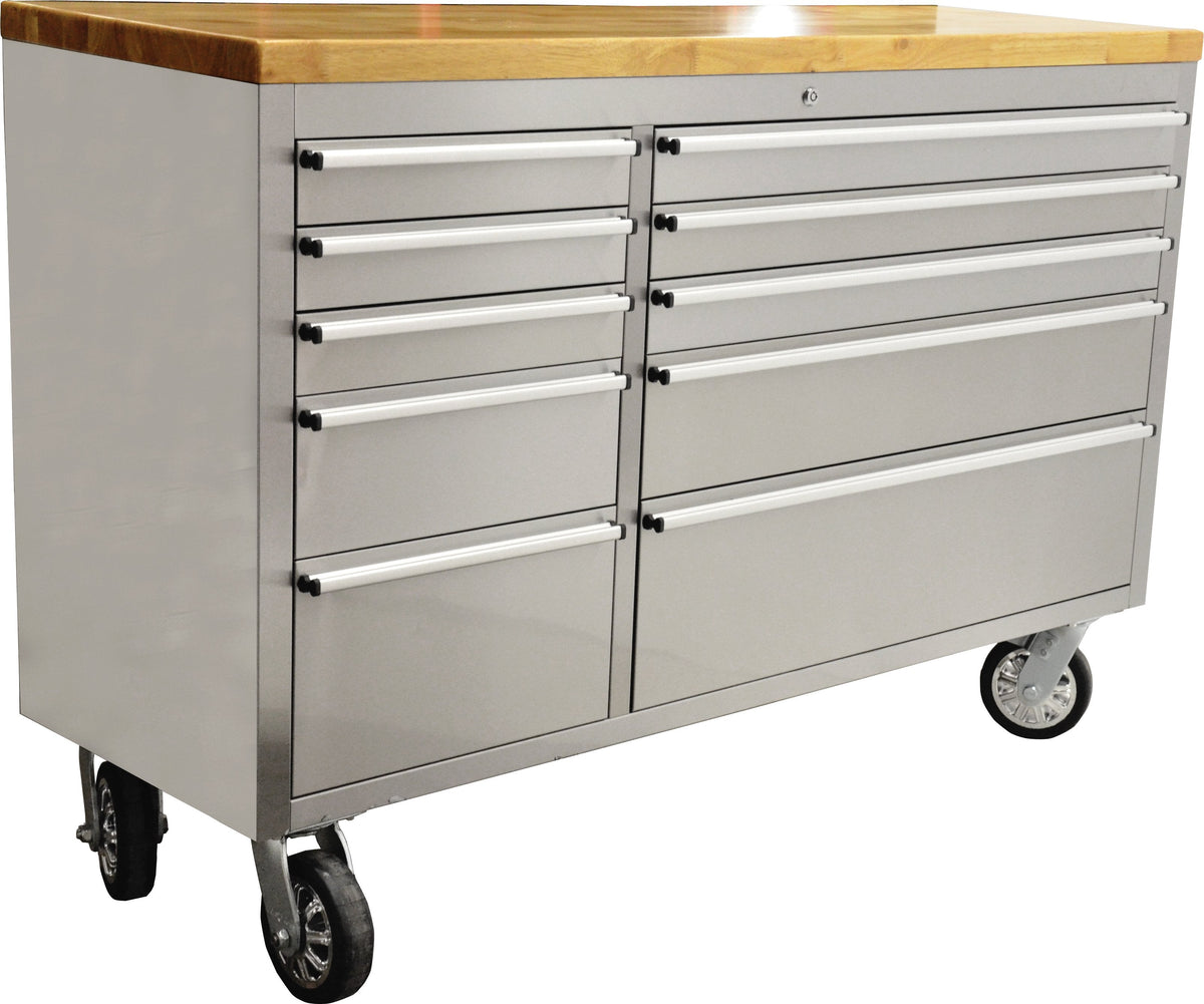 Omcan - 56” Mobile Workbench with 10 Drawers - 40463