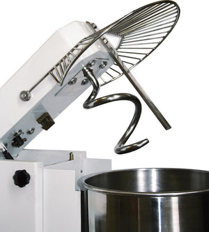 Omcan - 56 QT Heavy-Duty Commercial Spiral Dough Mixer with Raising Head & Removable Bowl - SM-IT-0053-R