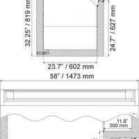Omcan - 58" Ice Cream Display Freezer - FR-CN-1473
