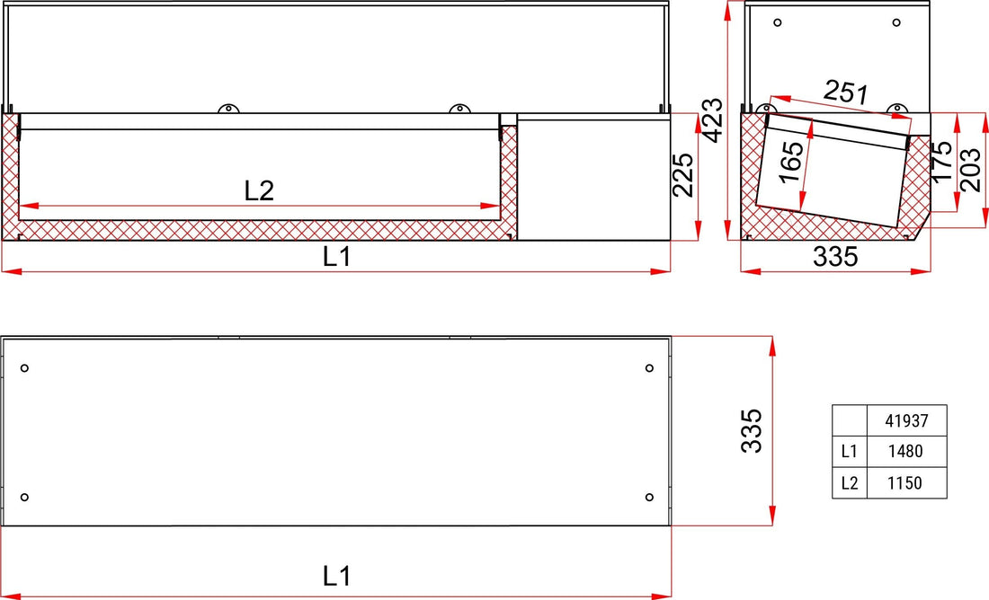 Omcan - 59" Refrigerated Topping Rail with Glass Sneeze Guard - RS-CN-0006-P