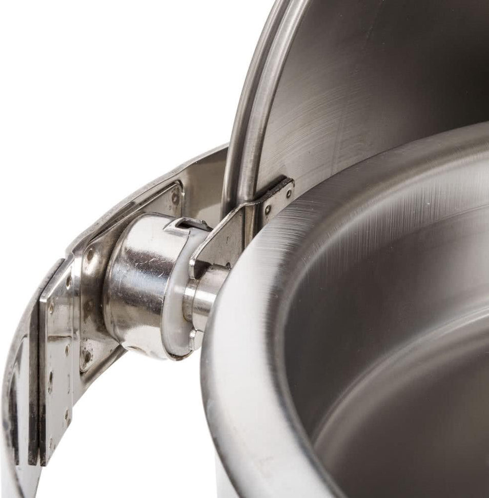 Omcan - 6 QT Round Stainless Steel Roll Top Chafer (5.6 L) - 80527