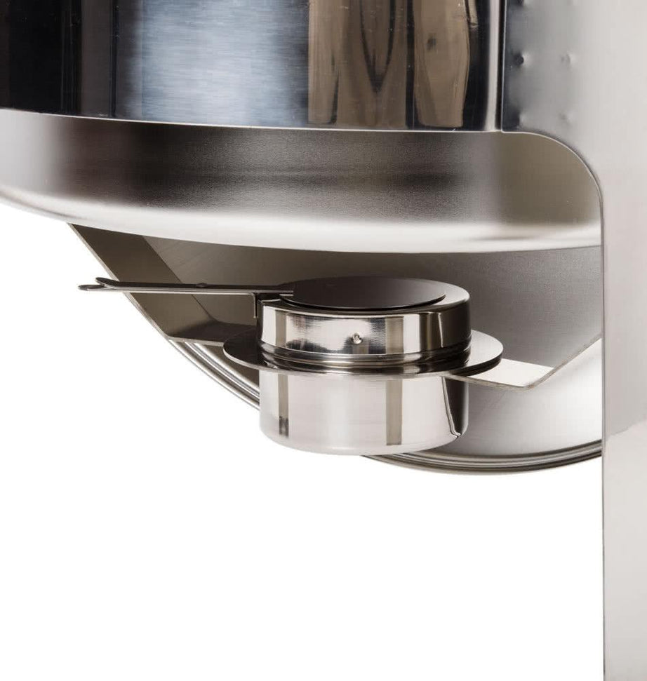 Omcan - 6 QT Round Stainless Steel Roll Top Chafer (5.6 L) - 80527