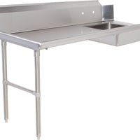 Omcan - 60” Left Side Soiled Dish Table with Sink - 28486