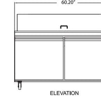 Omcan - 60” Mega Refrigerated Prep Table - PT-CN-1537-M