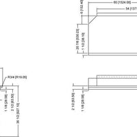 Omcan - 60” Right Side Clean Dish Table - 28479