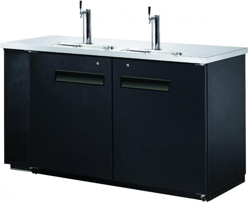 Omcan - 61" Solid Door Back Bar Cooler with Beer Dispensers (15.8 cu. ft.) - BB-CN-0016-DH
