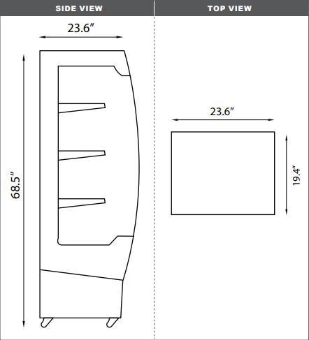 Omcan - 68" Heated Floor Display Warmer - DW-CN-0220