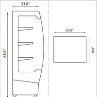 Omcan - 68" Heated Floor Display Warmer - DW-CN-0220