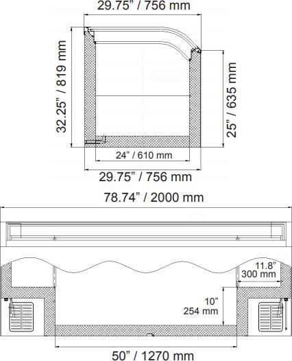 Omcan - 79" Ice Cream Display Freezer - FR-CN-2007