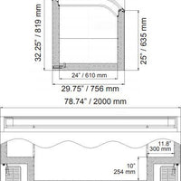 Omcan - 79" Ice Cream Display Freezer - FR-CN-2007
