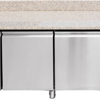 Omcan - 80” Granite-Top Refrigerated Pizza Prep Table - PT-CN-0580