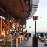 Omcan - 87" Brown Powder-Coated Patio Heater with 45000 BTU Propane - PH-CN-0045