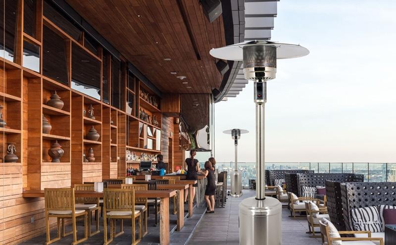 Omcan - 87" Stainless Steel Patio Heater with 45000 BTU Propane - PH-CN-0045-S