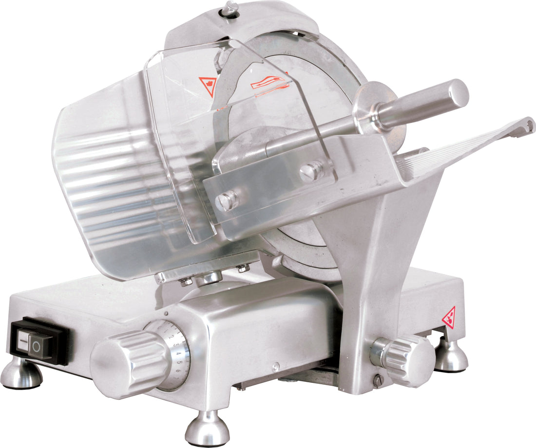 Omcan - 9” Manual Belt Drive Meat Slicer 0.16 HP Motor (Québec Compliant) - MS-CN-0220-C