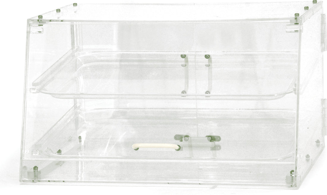 Omcan - Acrylic Display with 2 Trays - Front & Rear Doors - 80567