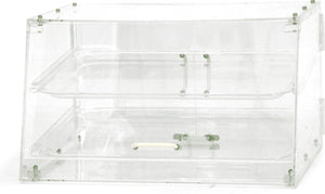 Omcan - Acrylic Display with 2 Trays - Front & Rear Doors - 80567