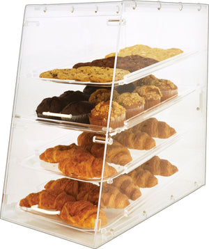 Omcan - Acrylic Display with 4 Trays - Front & Rear Doors - 80569