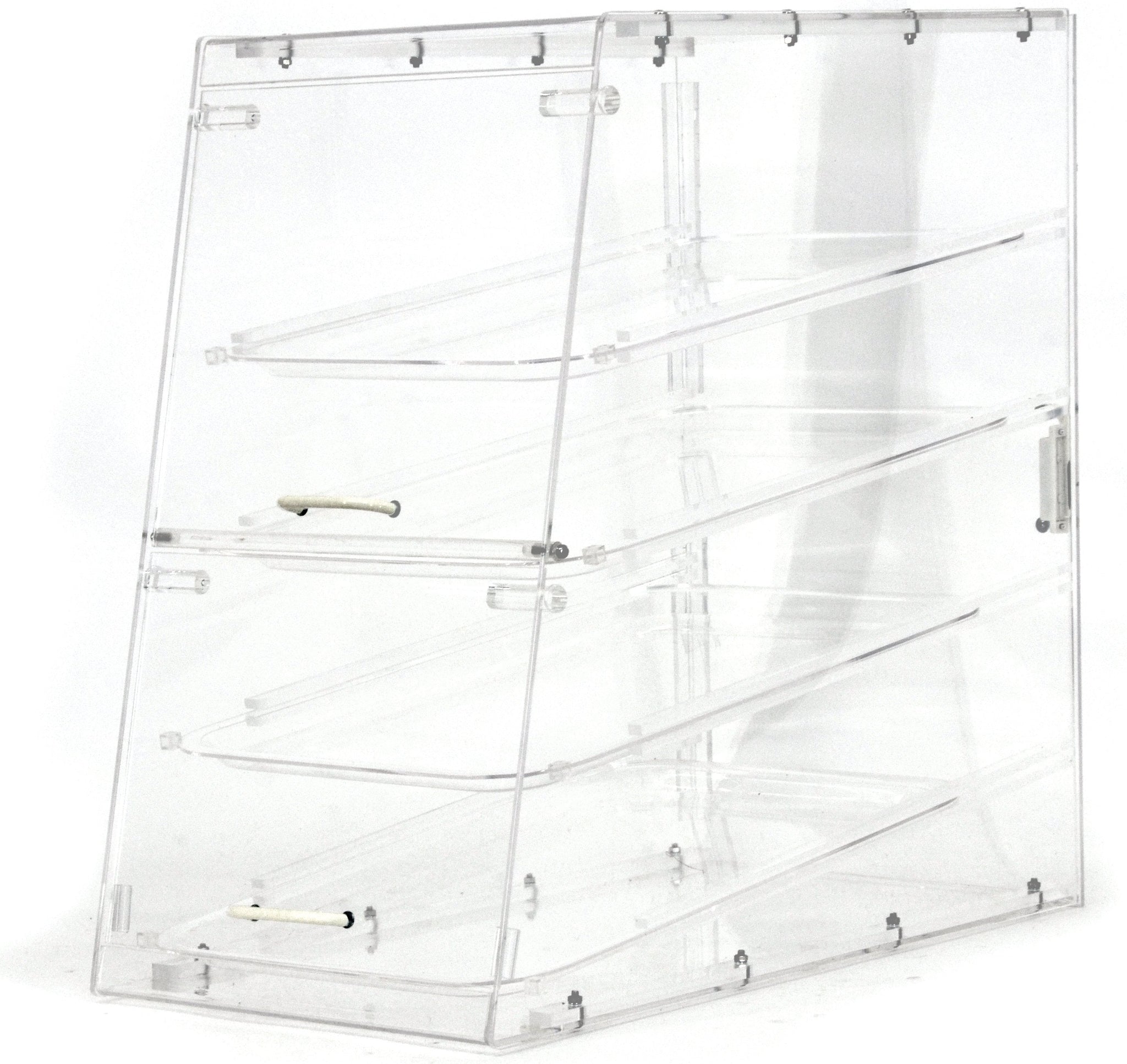 Omcan - Acrylic Display with 4 Trays - Front & Rear Doors - 80569