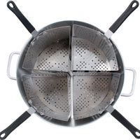 Omcan - Aluminum Pasta Cooker with 4 Stainless Steel Inserts, Pack of 6 - 40515