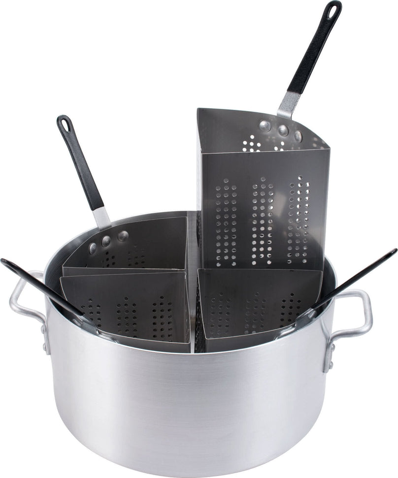 Omcan - Aluminum Pasta Cooker with 4 Stainless Steel Inserts, Pack of 6 - 40515