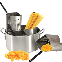 Omcan - Aluminum Pasta Cooker with 4 Stainless Steel Inserts, Pack of 6 - 40515