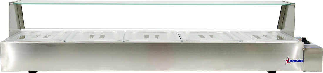 Omcan - Bain Marie with 5 Half-Size Pans - FW-CN-1435