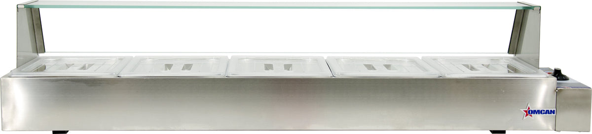 Omcan - Bain Marie with 5 Half-Size Pans - FW-CN-1435