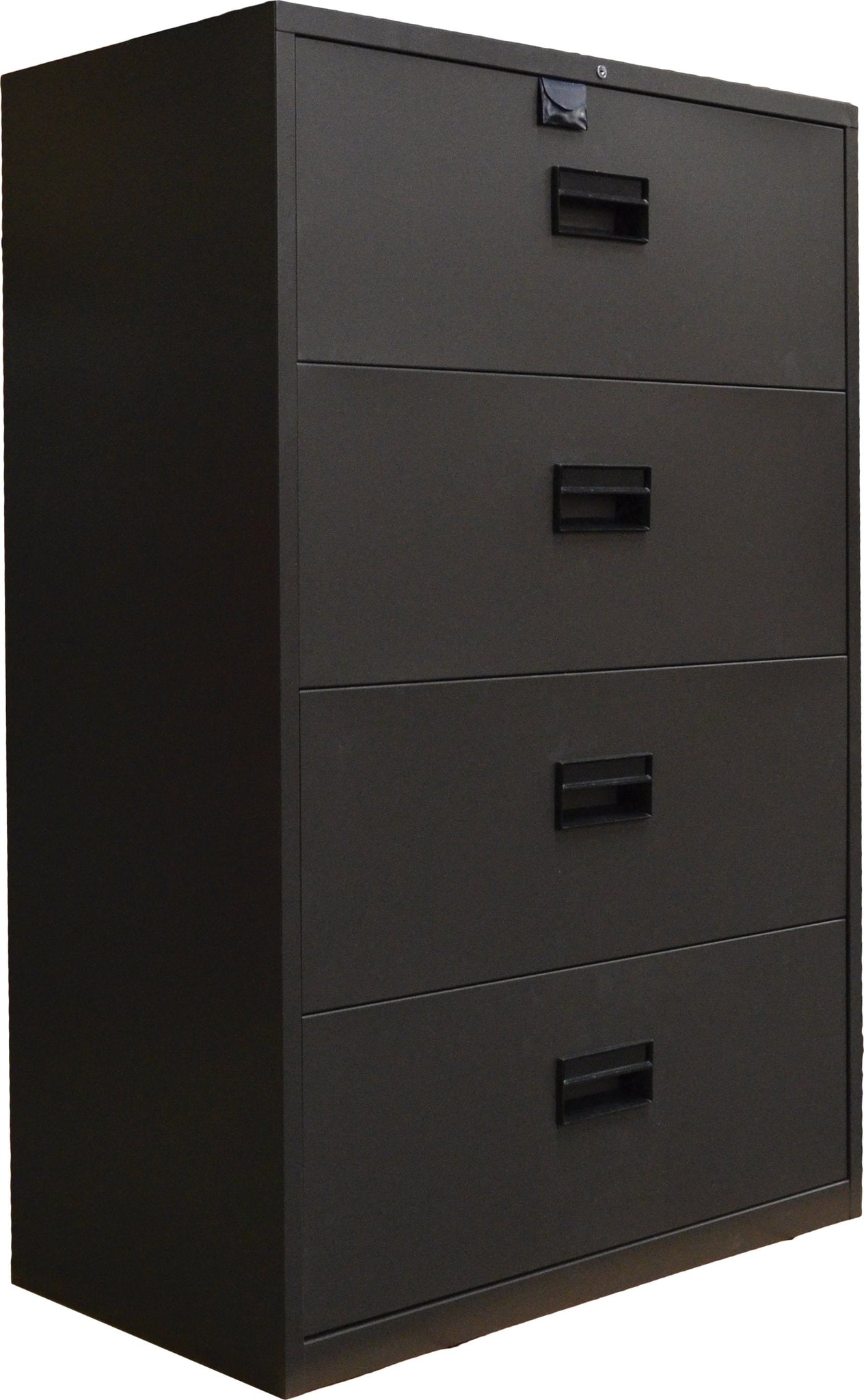 Omcan - Black Lateral Letter File Cabinet with Four Drawers - 21654