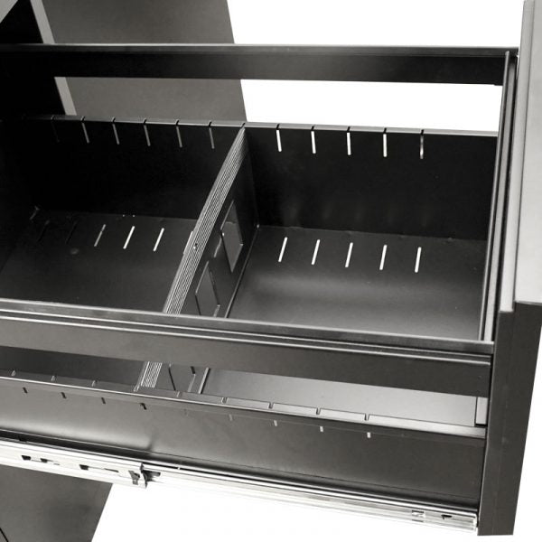 Omcan - Black Vertical Legal File Cabinet with Two Drawers - 21651