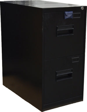 Omcan - Black Vertical Letter File Cabinet with Two Drawers - 21655