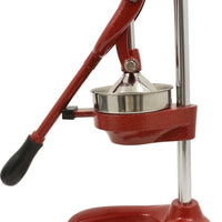 Omcan - Cast Iron Red Manual Juice Extractor with 5” Diameter Cutter Plate - 23576