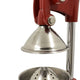 Omcan - Cast Iron Red Manual Juice Extractor with 5” Diameter Cutter Plate - 23576
