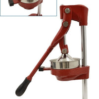 Omcan - Cast Iron Red Manual Juice Extractor with 5” Diameter Cutter Plate - 23576