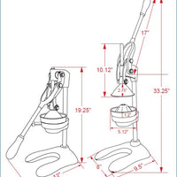 Omcan - Cast Iron Red Manual Juice Extractor with 5” Diameter Cutter Plate - 23576 (ETA April)