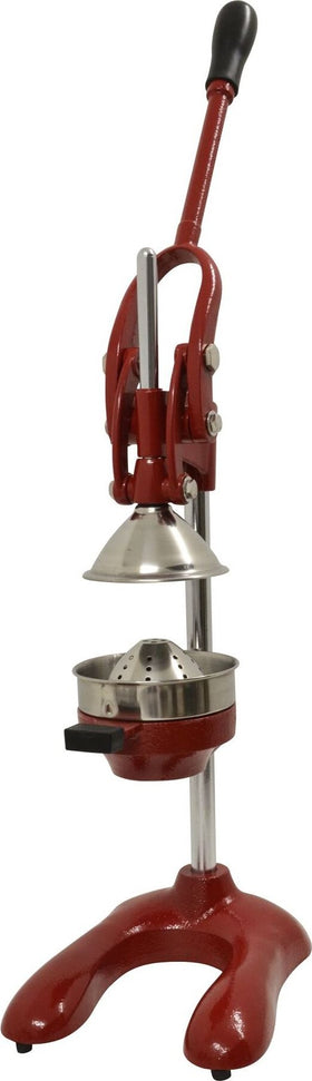 Omcan - Cast Iron Red Manual Juice Extractor with 5” Diameter Cutter Plate - 23576 (ETA April)