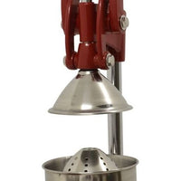 Omcan - Cast Iron Red Manual Juice Extractor with 5” Diameter Cutter Plate - 23576